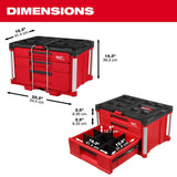 Milwaukee 48-22-8447 PACKOUT Multi-Depth 3-Drawer Tool Box - 5