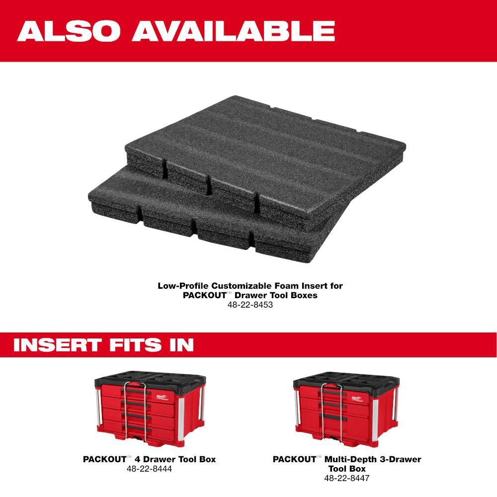 Milwaukee 48-22-8447 PACKOUT Multi-Depth 3-Drawer Tool Box - 6