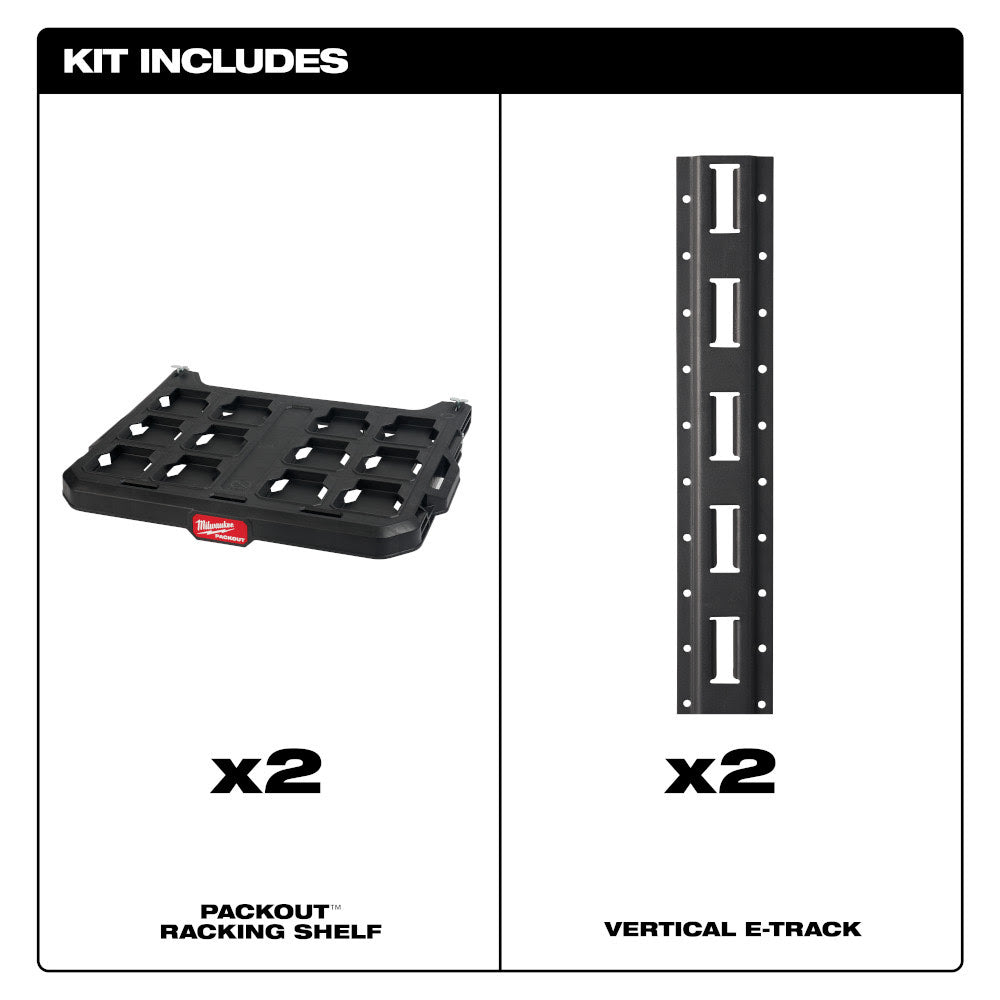 Milwaukee 48-22-8480 PACKOUT 2-Shelf Racking Kit - 7