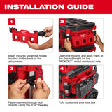 Milwaukee 48-22-8609 PACKOUT Tool Box Belt Clip Rack Attachment (1 Pack) - 8