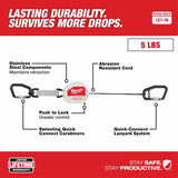 Milwaukee 48-22-8825 5Lbs 50" Retractable Tool Lanyard - 4