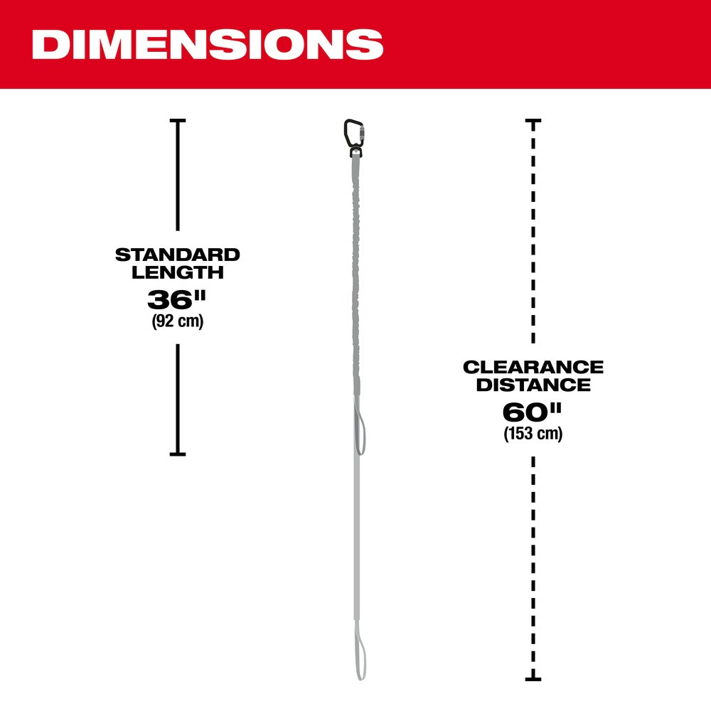 Milwaukee 48-22-8850 35 lb. 40.0" Shock Absorbing and Locking Tool Lanyard - 3