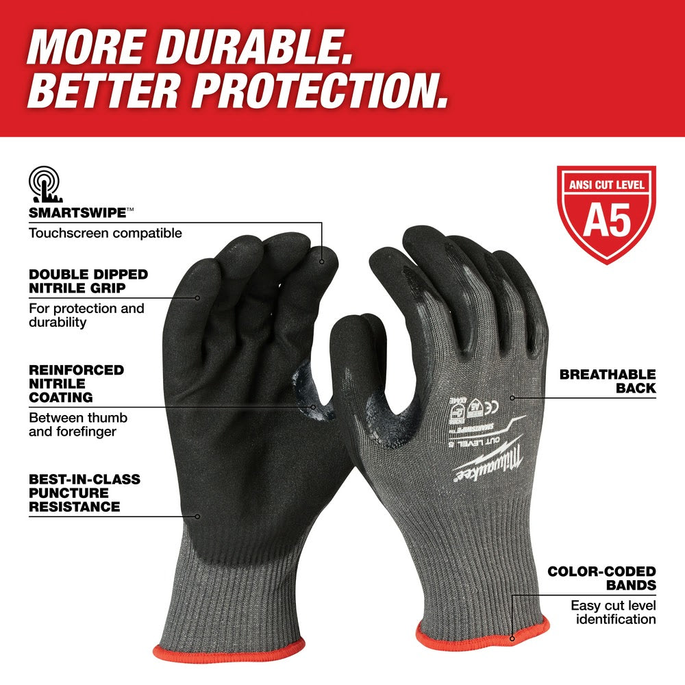 Milwaukee  48-22-8950 Cut 5 Dipped Gloves - S - 2