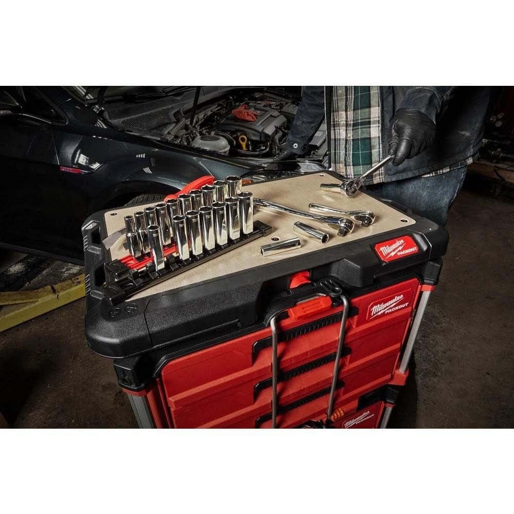 Milwaukee 48-22-9037 3/8 in. Drive 12 in. Ratchet with 90-Tooth Design and 4 Degree Arc Swing - 6