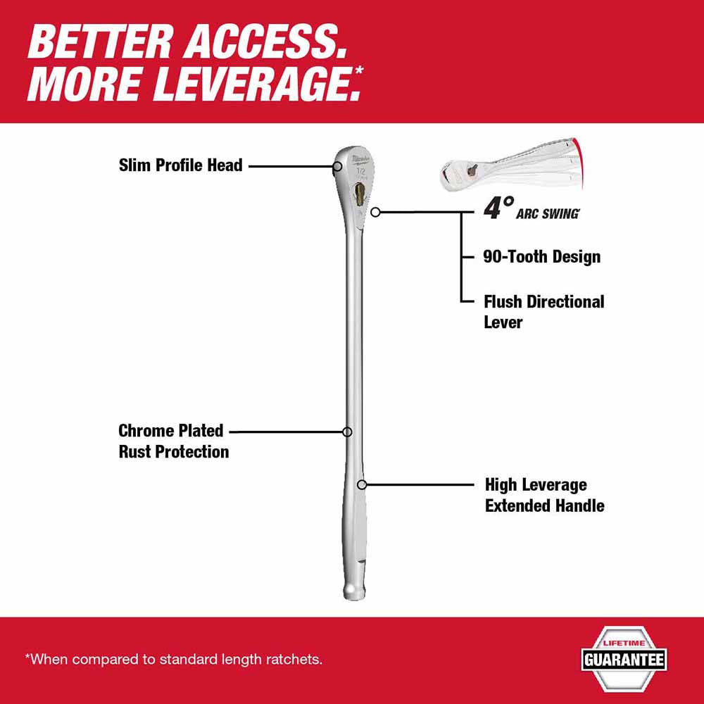 Milwaukee 48-22-9050 1/2" Drive 18" Ratchet - 2