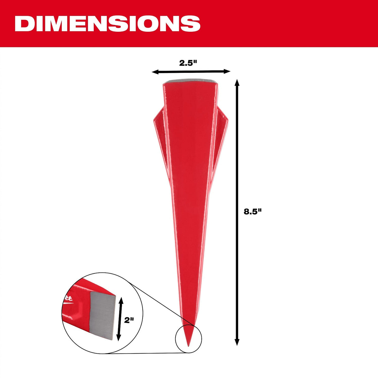 Milwaukee 48-22-9065 5lb Splitting Wedge - 3