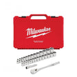 Milwaukee 48-22-9088 3/8" Drive Metric and SAE Ratchet and Socket Set with Four Flat Sides (29-Piece)