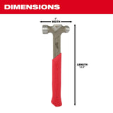 Milwaukee 48-22-9130 16oz Steel Ball Peen Hammer - 3