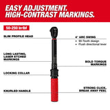 Milwaukee 48-22-9201 3/8 Inch Drive Click Torque Wrench with 50-250 in-lbf Range - 2