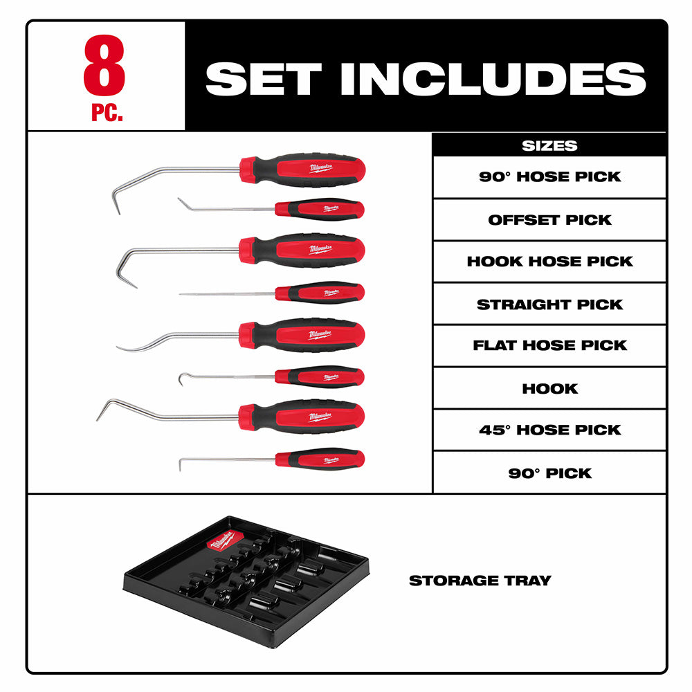 Milwaukee 48-22-9218 8pc Hook & Pick Set - 4