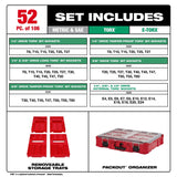 Milwaukee 48-22-9280 1/4"  3/8" 1/2" Drive Bit Socket Set with PACKOUT Organizer (106-Piece) - 4