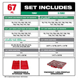 Milwaukee 48-22-9281 1/4" 3/8" and 1/2" Drive TORX Bit Socket Set with PACKOUT Low-Profile Organizer (67 Piece) - 3