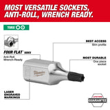 Milwaukee 48-22-9281 1/4" 3/8" and 1/2" Drive TORX Bit Socket Set with PACKOUT Low-Profile Organizer (67 Piece) - 4