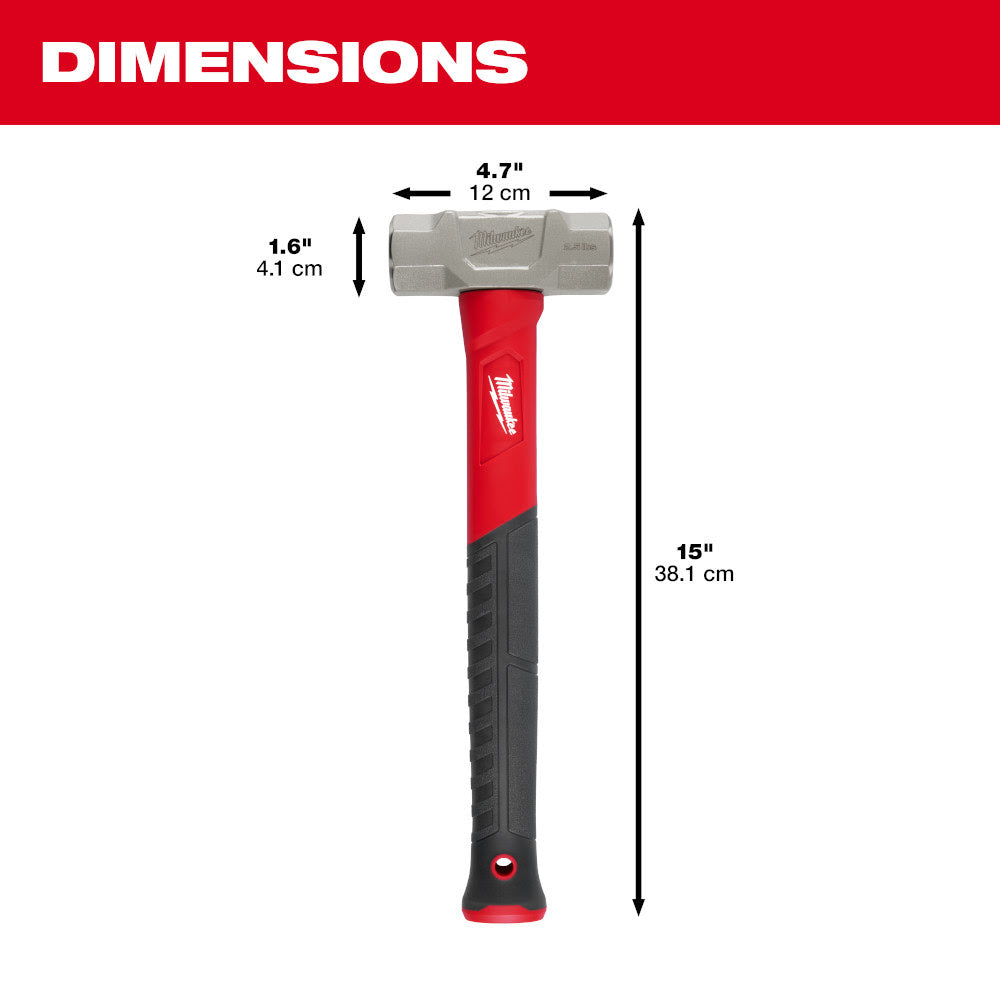 Milwaukee 48-22-9312 2.5lb Fiberglass Engineer Hammer - 3