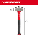 Milwaukee 48-22-9312 2.5lb Fiberglass Engineer Hammer - 3