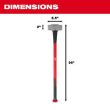 Milwaukee 48-22-9331 8 lb Sledge Hammer with 36 in Handle - 2