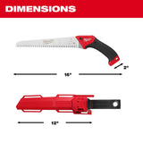 Milwaukee 48-22-9374 10" Straight Fixed Pruning Saw with Reversible Scabbard - 6