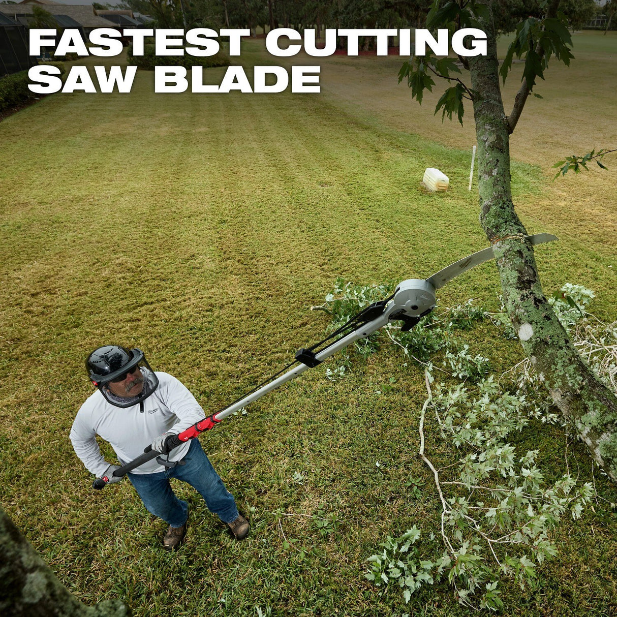 Milwaukee 48-22-9375 16' Pole Saw & Pruner – Telescoping Fiberglass & Aluminum Pole - 9