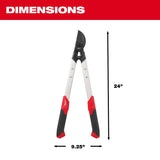 Milwaukee 48-22-9379 1-1/2" Branch Cutting Lopper with 20" Aluminum Handles - 6