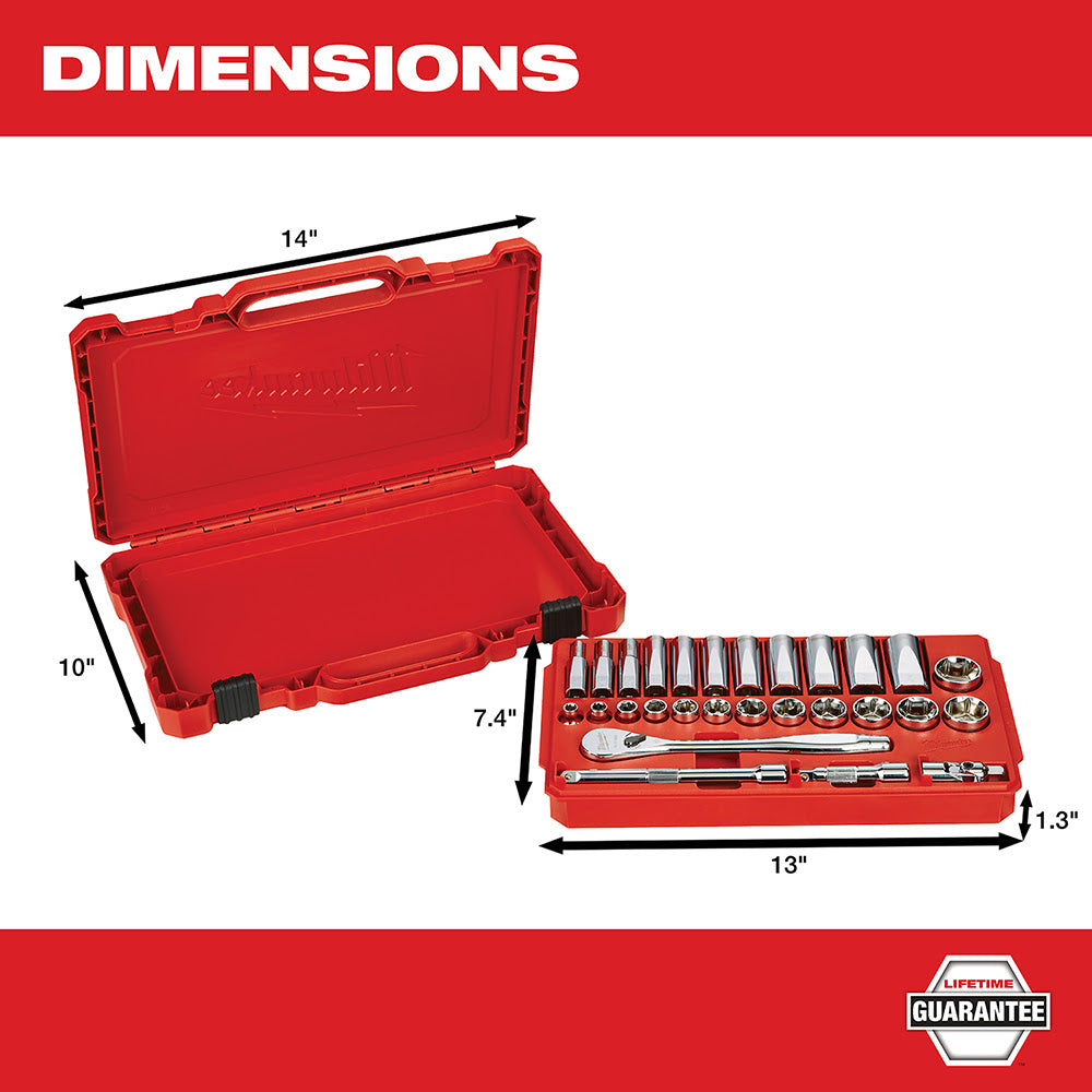 Milwaukee 48-22-9408 3/8" Drive 28 Piece Ratchet & Socket Set- SAE - 4