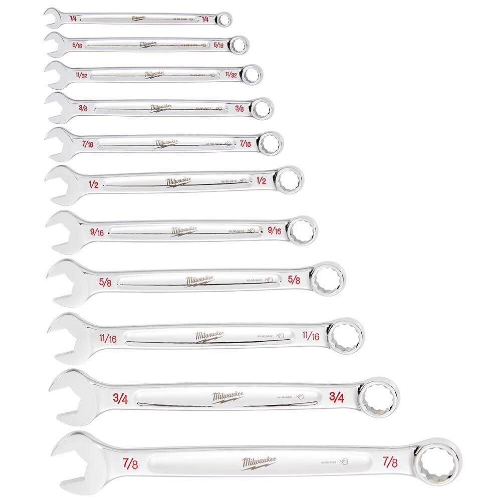 Milwaukee 48-22-9411 11pc SAE Combination Wrench Set - 4