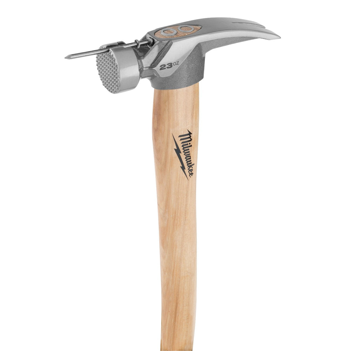 Milwaukee 48-22-9418 23 oz Milled Face Hickory Handle Framing Hammer - 9