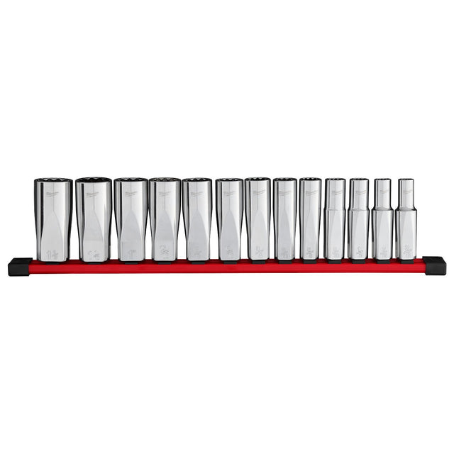 Milwaukee 48-22-9424 13pc 1/2” Drive 12-Point Deep Well SAE Socket Set