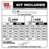Milwaukee  48-22-9486 1/4" & 3/8”  106pc Ratchet and Socket Set in PACKOUT - SAE & Metric - 6