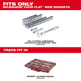 Milwaukee 48-22-9487T 47PC 1/2" Drive SAE & Metric Ratchet & Socket Set PACKOUT Trays - 3