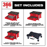 Milwaukee 48-22-9495 366pc. Master Mechanics Hand Tool Set with PACKOUT Drawers and Dolly - 2