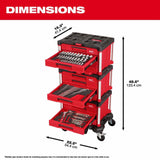 Milwaukee 48-22-9495 366pc. Master Mechanics Hand Tool Set with PACKOUT Drawers and Dolly - 3