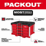 Milwaukee 48-22-9495 366pc. Master Mechanics Hand Tool Set with PACKOUT Drawers and Dolly - 6