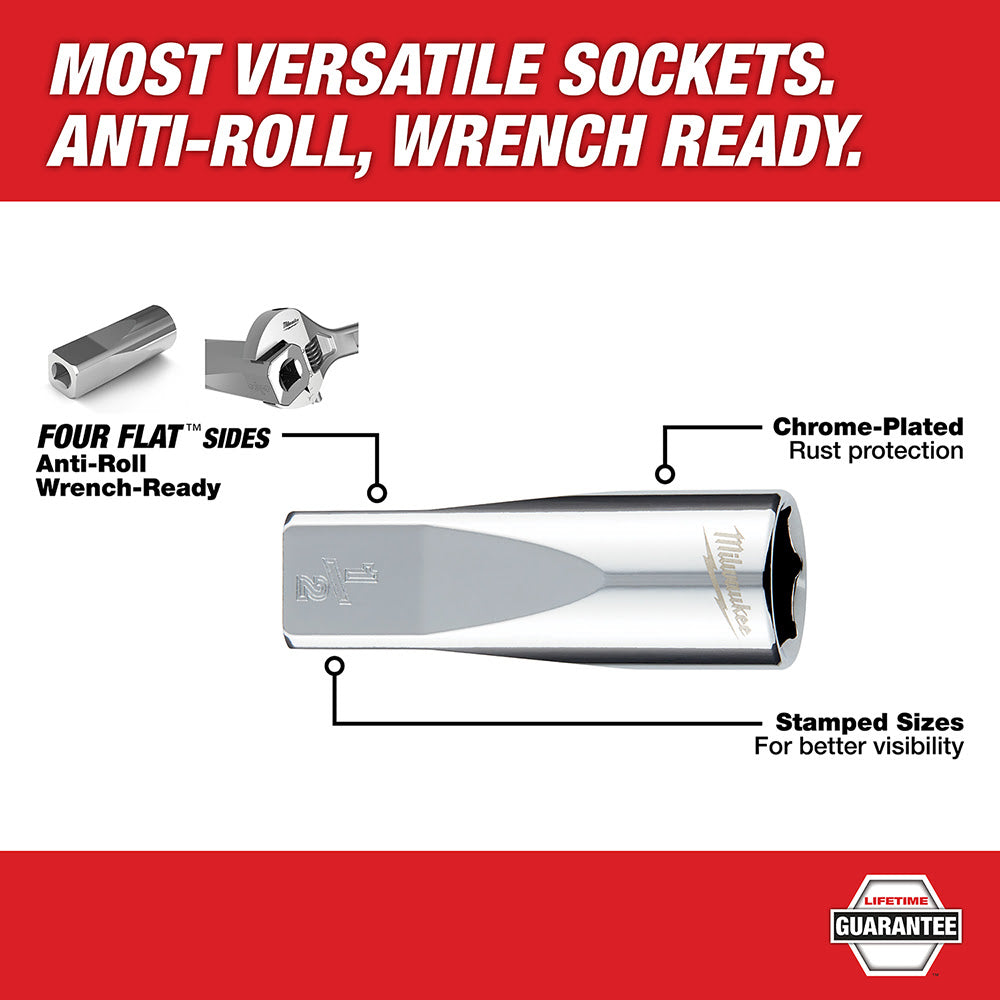 Milwaukee  48-22-9503 3/8" Drive 10pc Socket Set - Metric - 3