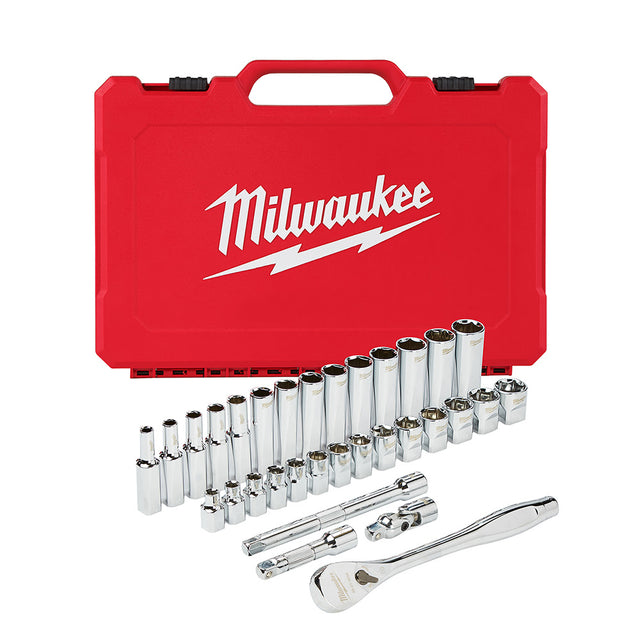 Milwaukee 48-22-9508 3/8" Drive 32 Piece Ratchet & Socket Set - Metric