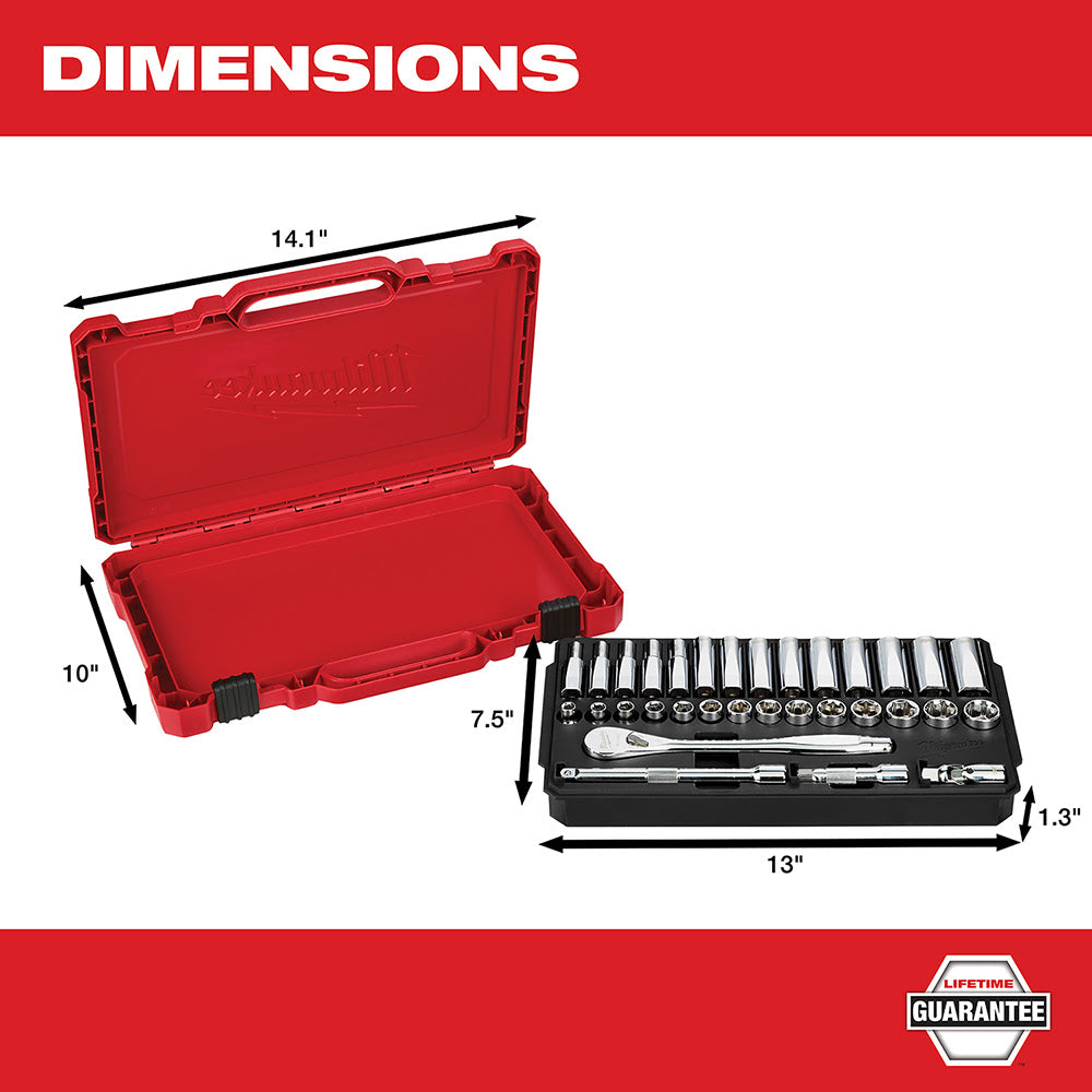 Milwaukee 48-22-9508 3/8" Drive 32 Piece Ratchet & Socket Set - Metric - 4