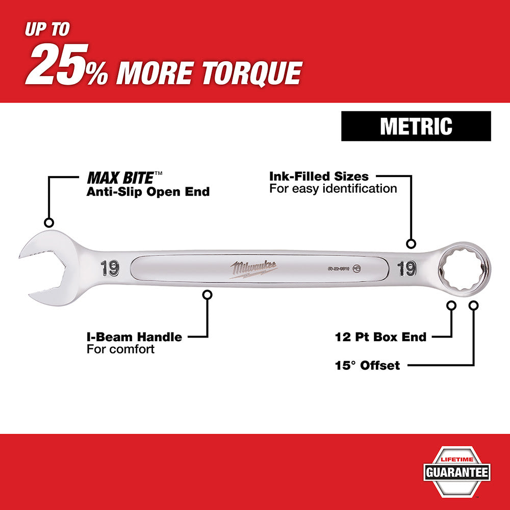 Milwaukee 48-22-9515 15 Piece Combination Wrench Set - Metric - 3