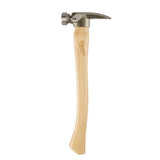 Milwaukee 48-22-9519 Smooth Face Hickory Wood Framing Hammer, 19 oz