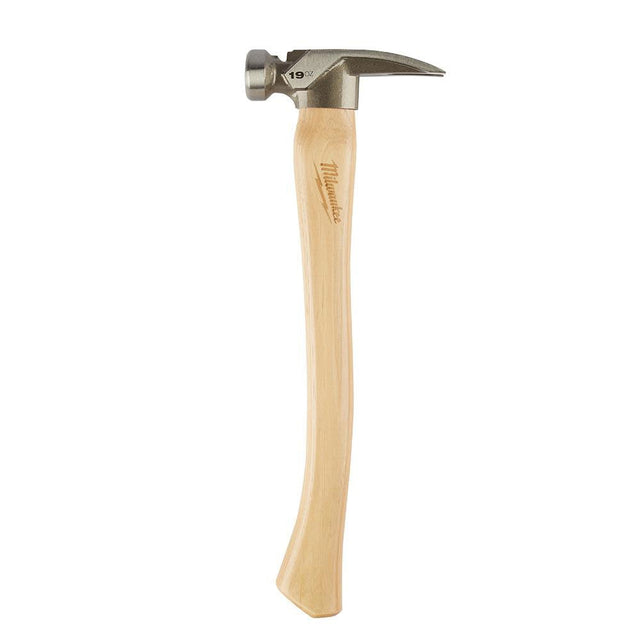 Milwaukee 48-22-9519 Smooth Face Hickory Wood Framing Hammer, 19 oz
