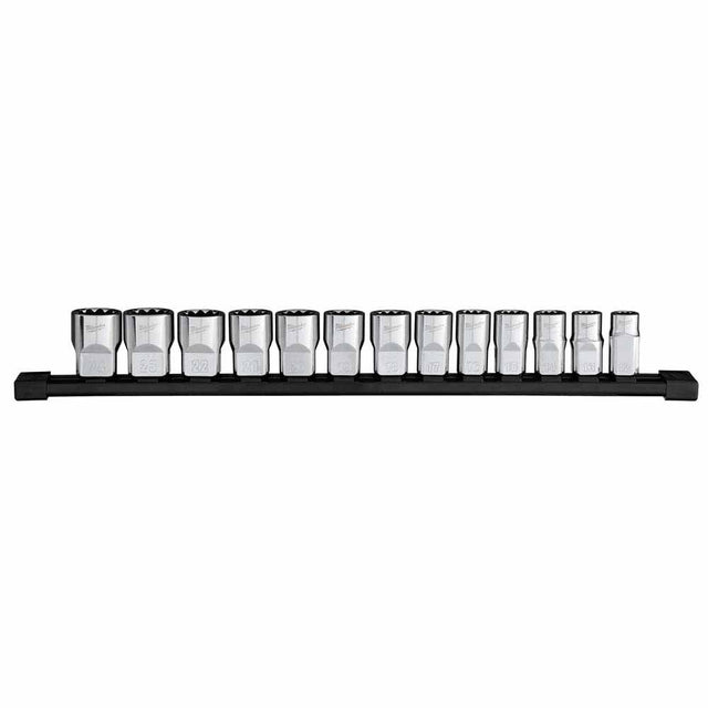 Milwaukee 48-22-9522 13pc 1/2” Drive 12-Point Metric Socket Set