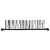 Milwaukee 48-22-9524 13pc 1/2” Drive 12-Point Deep Well Metric Socket Set