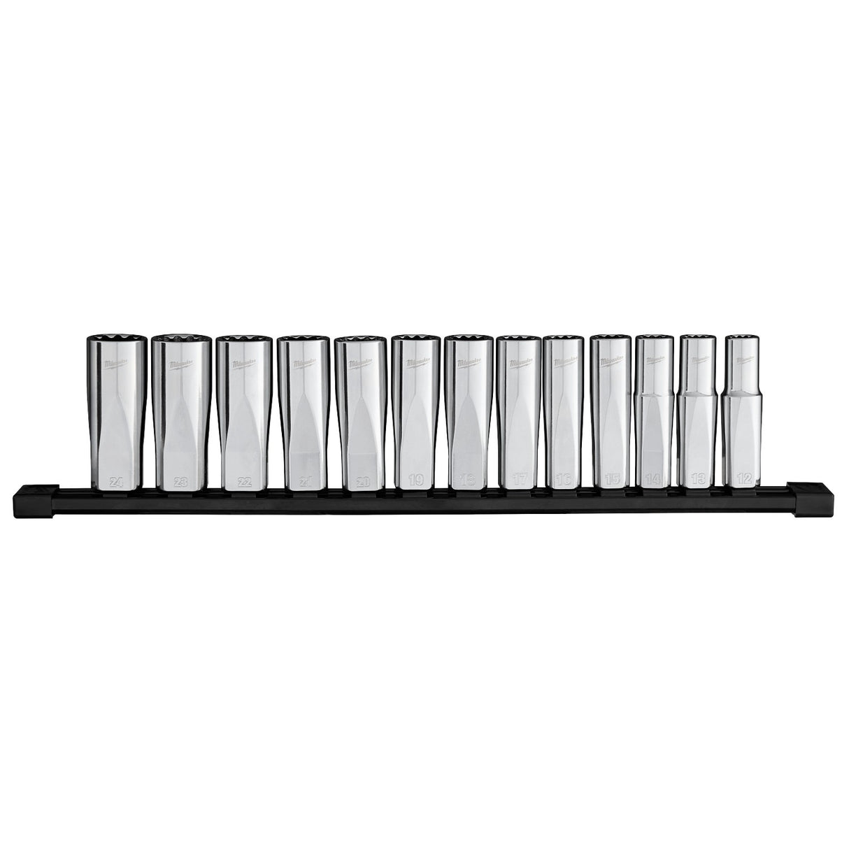Milwaukee 48-22-9524 13pc 1/2” Drive 12-Point Deep Well Metric Socket Set