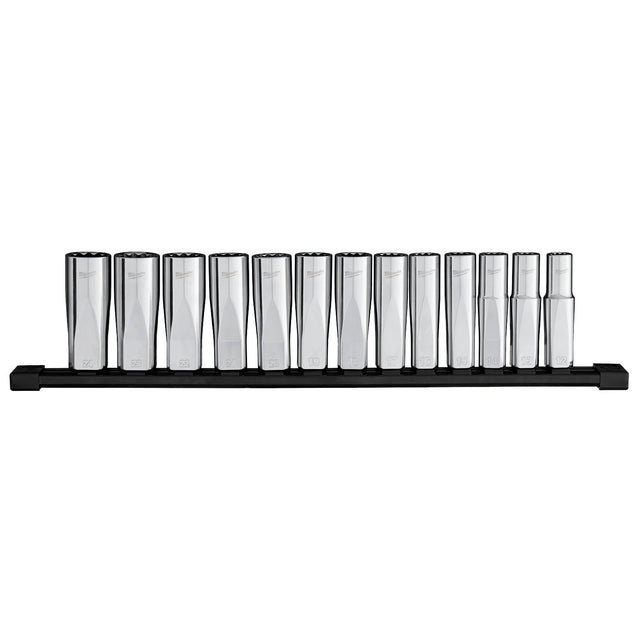 Milwaukee 48-22-9524 13pc 1/2” Drive 12-Point Deep Well Metric Socket Set