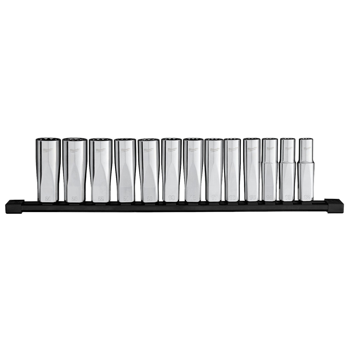 Milwaukee 48-22-9524 13pc 1/2” Drive 12-Point Deep Well Metric Socket Set