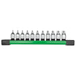 Milwaukee 48-22-9533 Low-Profile TORX Bit Socket Set with FOUR FLAT Sides for Anti-Roll, Slim Profile (11 Piece)