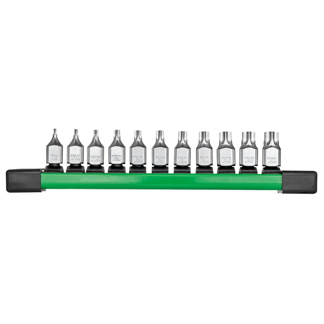 Milwaukee 48-22-9533 Low-Profile TORX Bit Socket Set with FOUR FLAT Sides for Anti-Roll, Slim Profile (11 Piece)