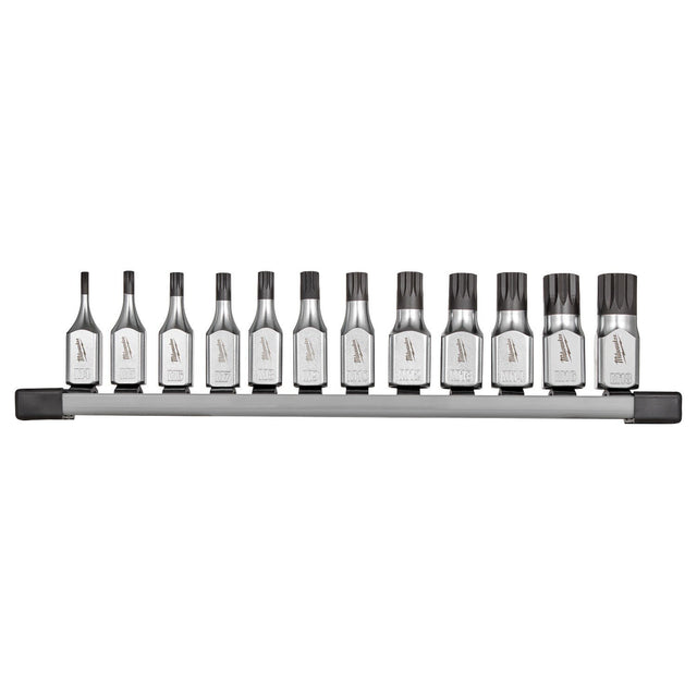 Milwaukee 48-22-9536 3/8 Inch Triple Square Bit Socket Set with FOUR FLAT Sides (12 Piece)