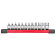 Milwaukee 48-22-9544 1/4 in. Low-Profile SAE Hex Bit Socket Set with FOUR FLAT Sides (12 Piece)