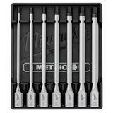 Milwaukee 48-22-9547 Metric Long Hex Bit Socket Set for 3/8 in. Drive (7 Piece)
