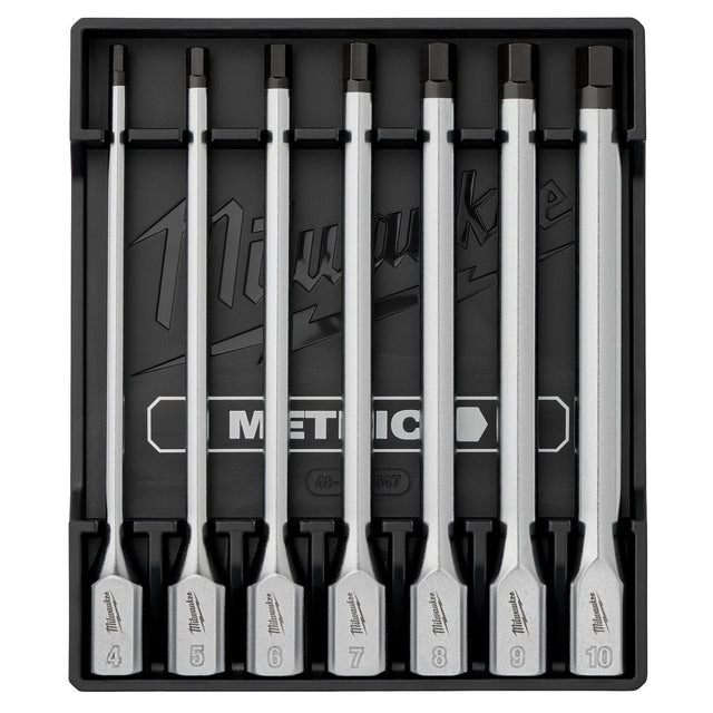 Milwaukee 48-22-9547 Metric Long Hex Bit Socket Set for 3/8 in. Drive (7 Piece)