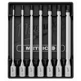 Milwaukee 48-22-9547 Metric Long Hex Bit Socket Set for 3/8 in. Drive (7 Piece)